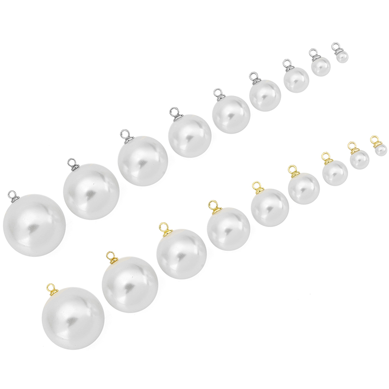 Pearl Earring Stud - 20pcs Imitation Pearl Beads Earring Charms
