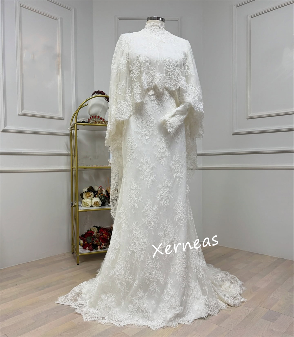 Customized Lace High Collar Tr - đánh giá và giá Women Formal Wear Dress