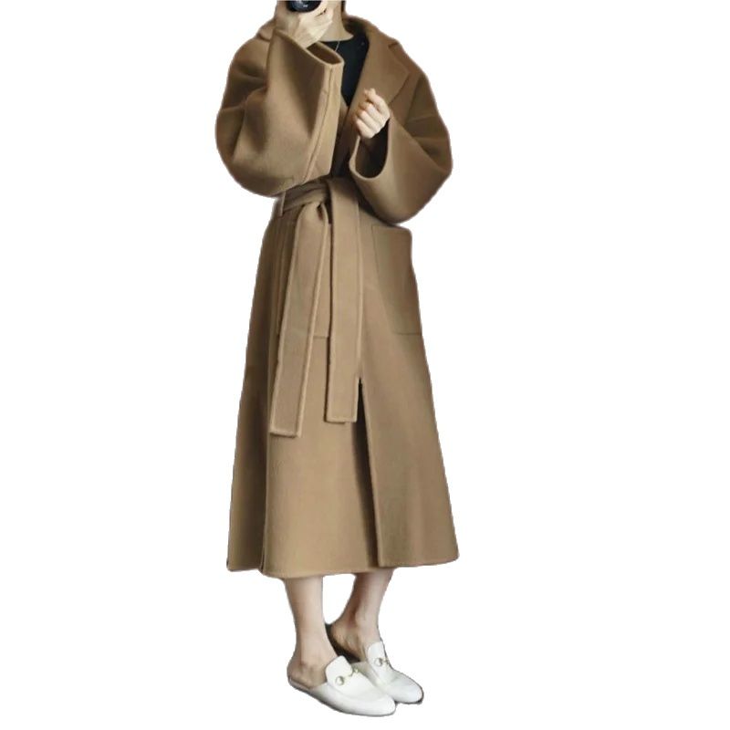 Elegant Women's Long Coat 100% - đánh giá và giá Women Formal Wear Belt