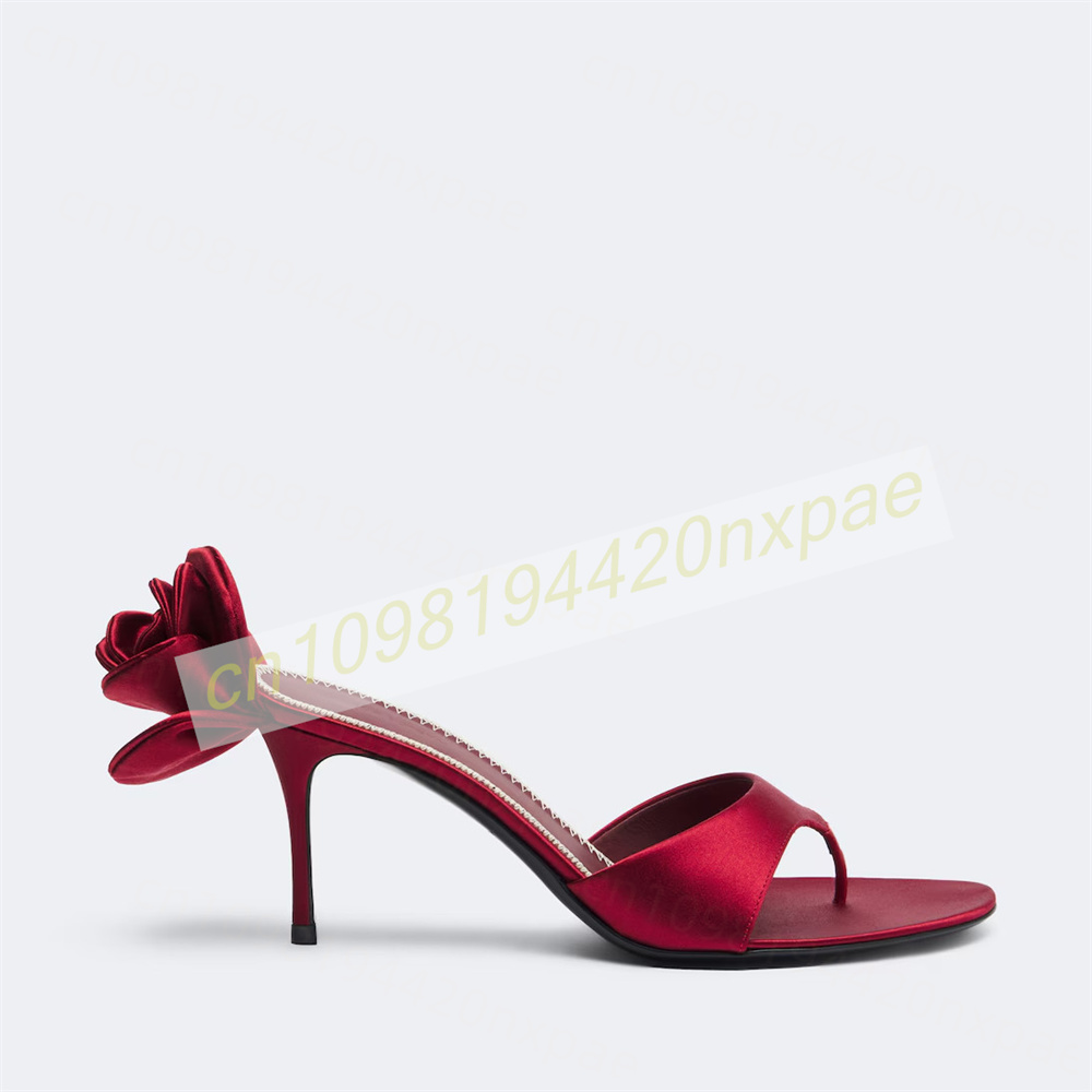 Women Red Satin Thong Mule San - đánh giá và giá Women'S Formal Wear For Wedding