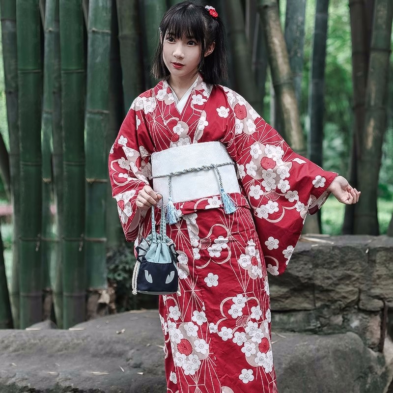 Red Japanese Yukata Kimono Fem - đánh giá và giá Women'S Formal Traditional Wear