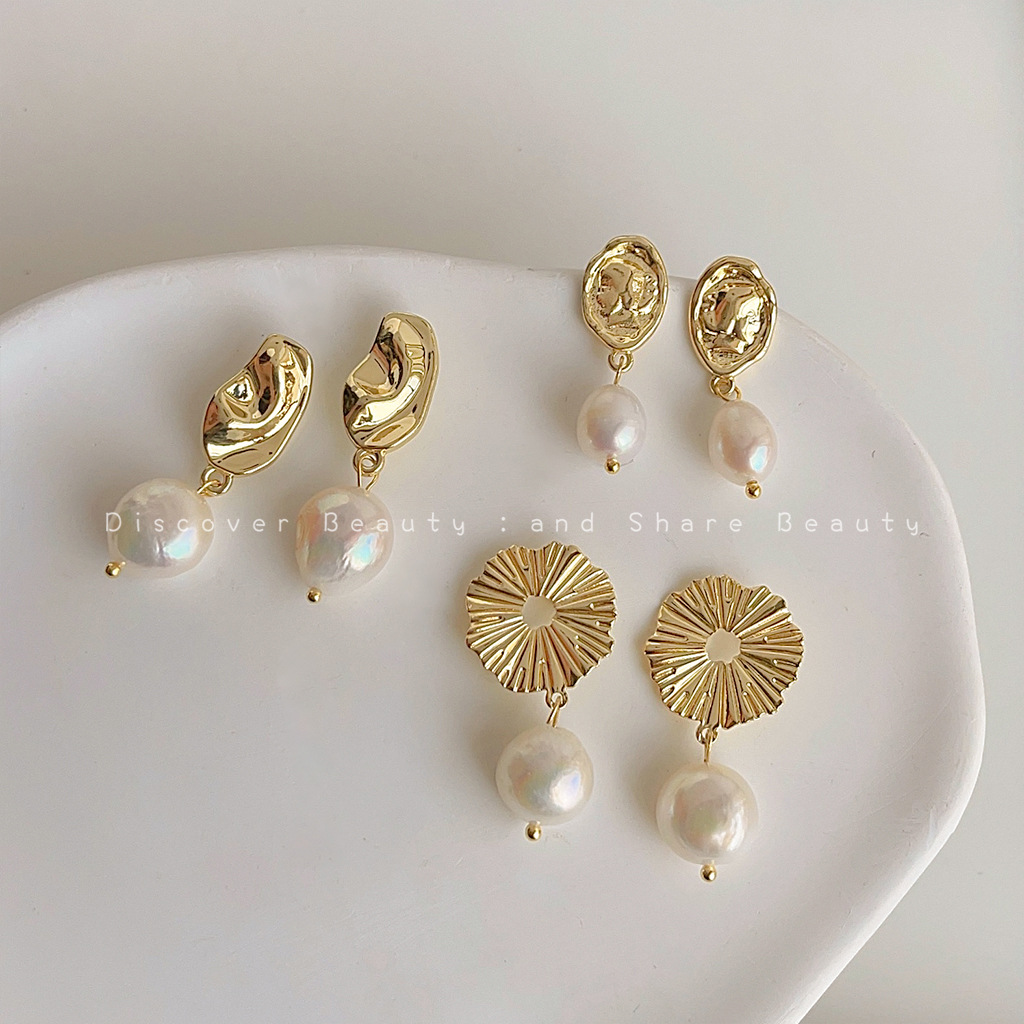 DIY accessories French retro b - đánh giá và giá Pearl Earring Stud