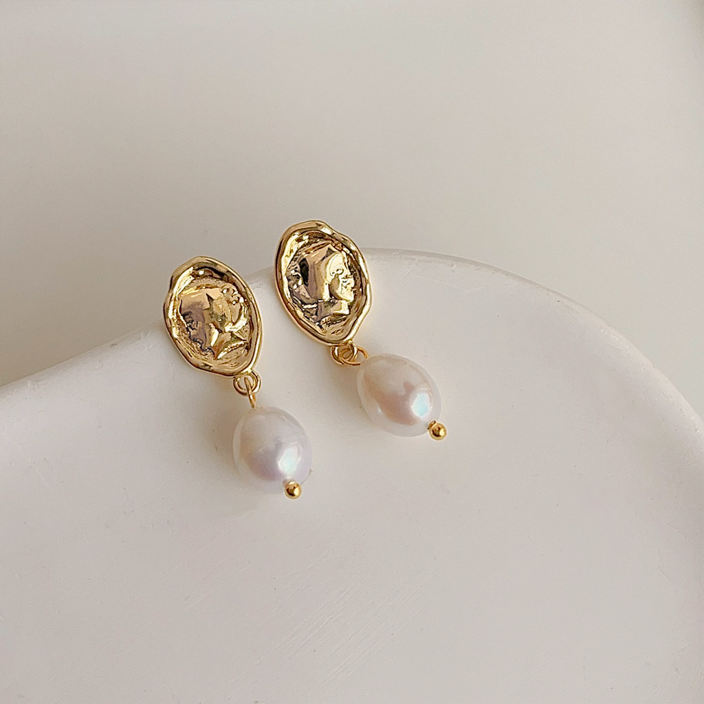 DIY accessories French retro b - đánh giá và giá Pearl Earring Stud