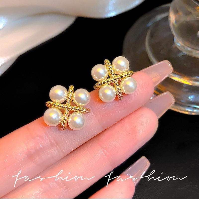 925 Silver Needle Korean Fashi - đánh giá và giá Pearl Earring Stud