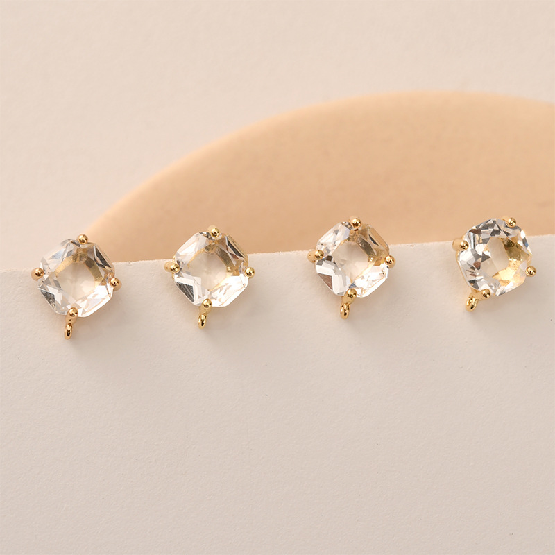 10pair Colors Faceted Square G - đánh giá và giá Pearl Earring Stud