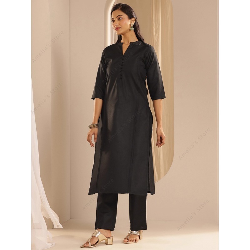 Women's Black Jacquard Kurta P - đánh giá và giá Women'S Formal Traditional Wear