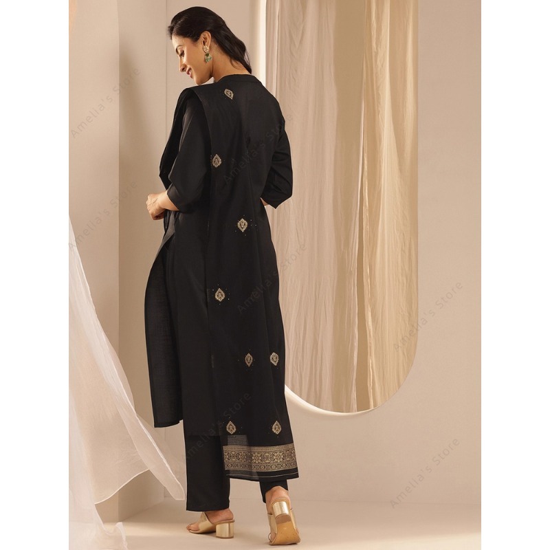 Women's Black Jacquard Kurta P - đánh giá và giá Women'S Formal Traditional Wear