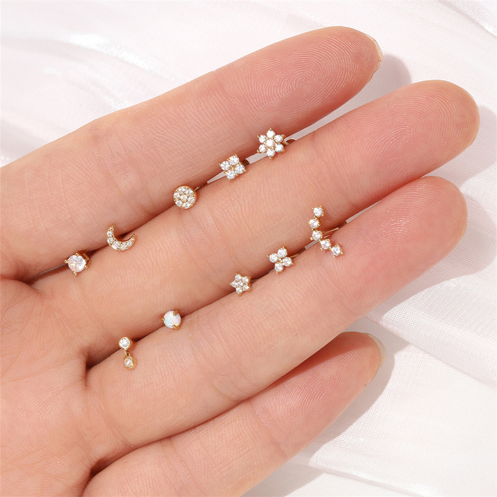 Aide DIY Zircon Pearl Earring  - đánh giá và giá Pearl Earring Stud