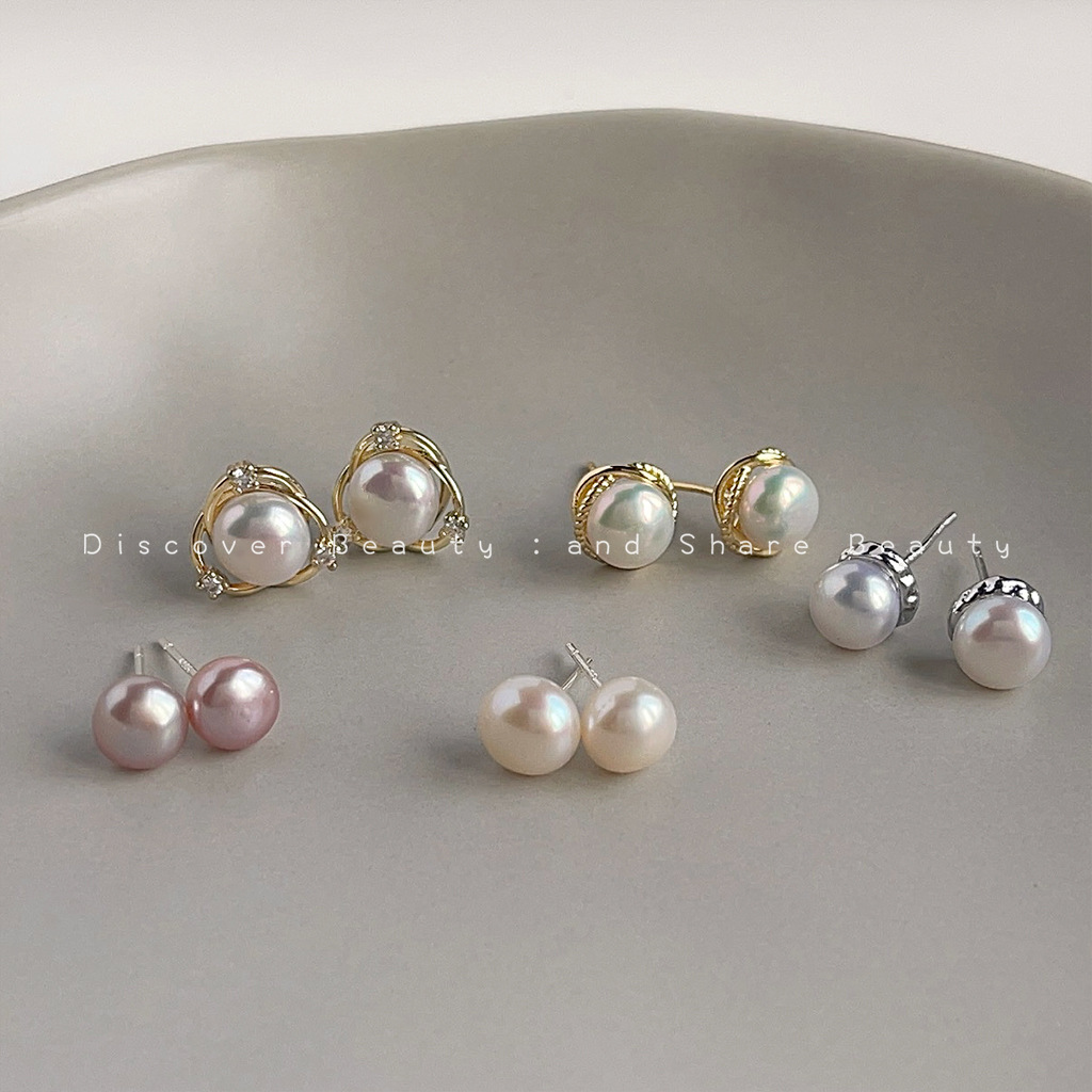 DIY accessories Personality sm - đánh giá và giá Pearl Earring Stud