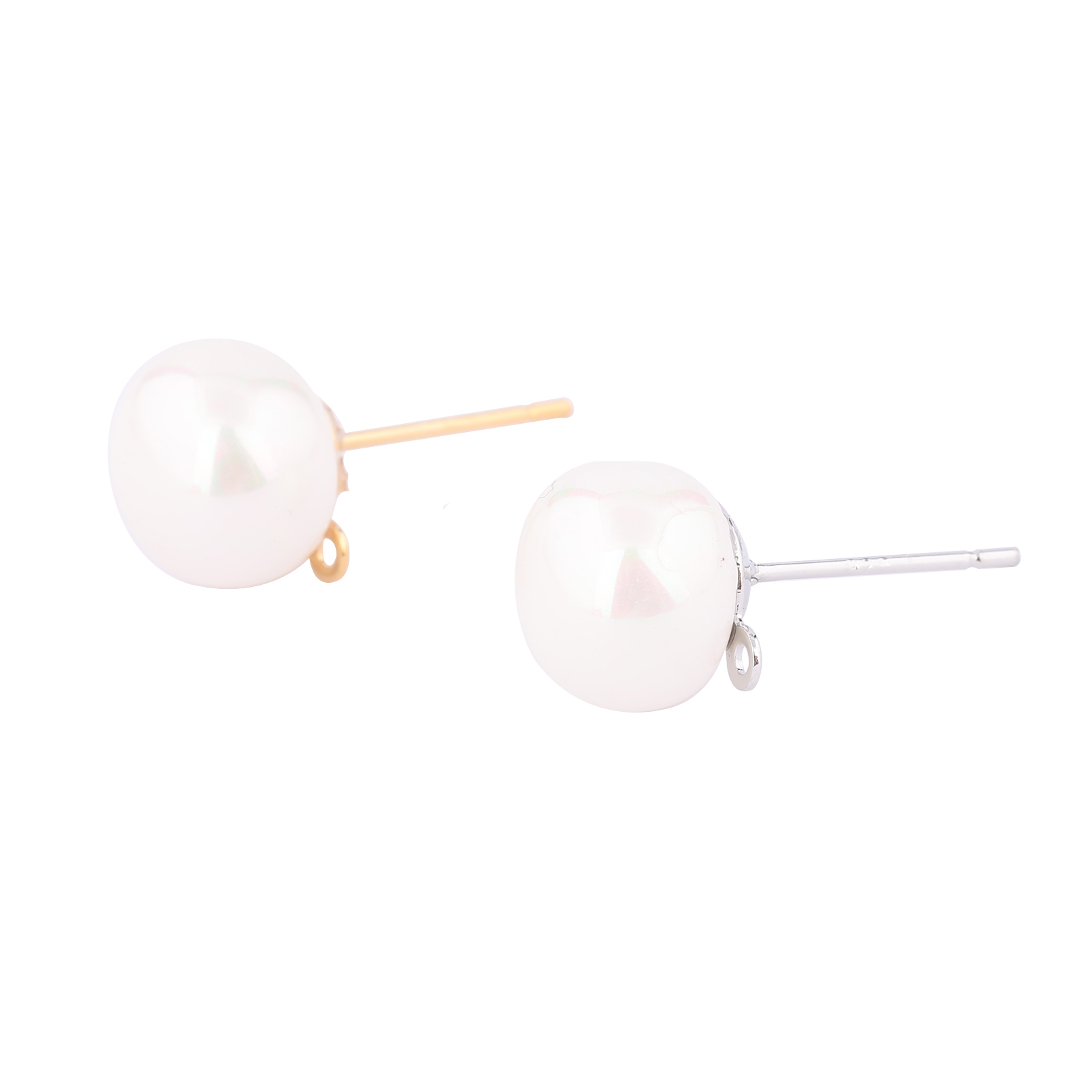 10pcs Copper White K Gold Plat - đánh giá và giá Pearl Earring Stud